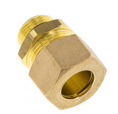 G 3/8'' Macho x 14mm Racor de compresión recto de latón con junta NBR 89 Bar DIN EN 1254-2