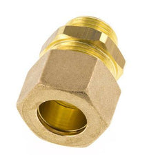 G 3/8'' Macho x 14mm Racor de compresión recto de latón con junta NBR 89 Bar DIN EN 1254-2