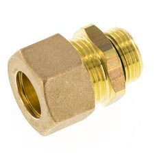 G 3/8'' Macho x 14mm Racor de compresión recto de latón con junta NBR 89 Bar DIN EN 1254-2