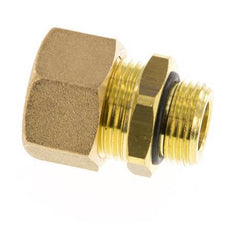 G 3/8'' Macho x 14mm Racor de compresión recto de latón con junta NBR 89 Bar DIN EN 1254-2