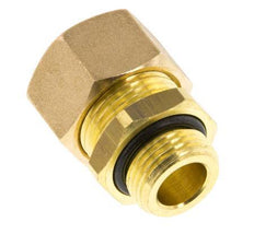 G 3/8'' Macho x 14mm Racor de compresión recto de latón con junta NBR 89 Bar DIN EN 1254-2