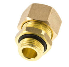 G 3/8'' Macho x 14mm Racor de compresión recto de latón con junta NBR 89 Bar DIN EN 1254-2