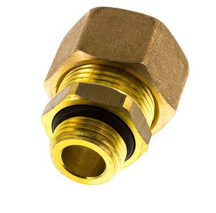 G 3/8'' Macho x 16mm Racor de compresión recto de latón con junta NBR 76 Bar DIN EN 1254-2