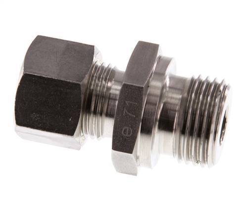 G 1/2'' Macho x 12L Racor de compresión recto de acero inoxidable 315 Bar DIN 2353
