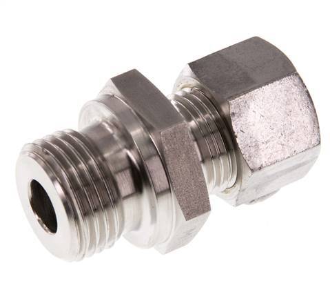 G 1/2'' Macho x 12L Racor de compresión recto de acero inoxidable 315 Bar DIN 2353