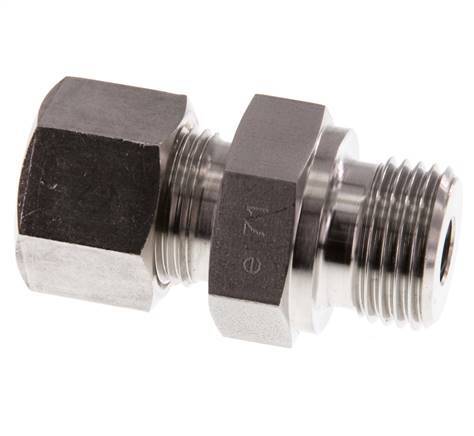 G 1/2'' Macho x 12S Racor de compresión recto de acero inoxidable 630 Bar DIN 2353