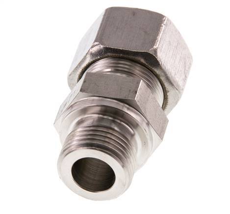 G 1/2'' Macho x 16S Racor recto de acero inoxidable 400 Bar DIN 2353