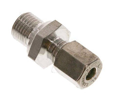 G 1/4'' Macho x 6L Racor de compresión recto de acero inoxidable 315 Bar DIN 2353