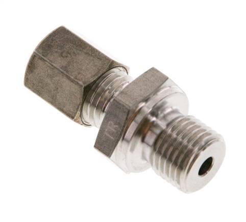 G 1/4'' Macho x 6L Racor de compresión recto de acero inoxidable 315 Bar DIN 2353