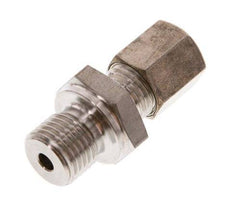 G 1/4'' Macho x 6L Racor de compresión recto de acero inoxidable 315 Bar DIN 2353