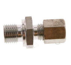 G 1/4'' Macho x 6L Racor de compresión recto de acero inoxidable 315 Bar DIN 2353