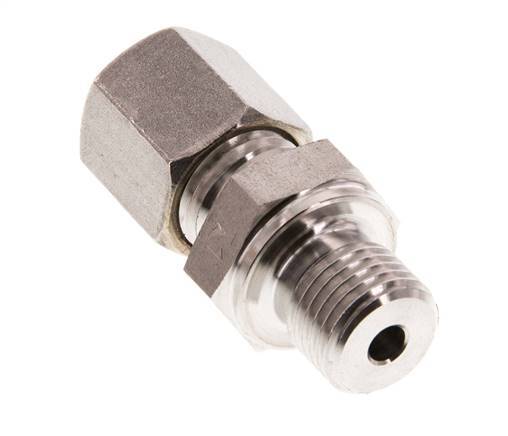 G 1/4'' Macho x 6S Racor de compresión recto de acero inoxidable 630 Bar DIN 2353