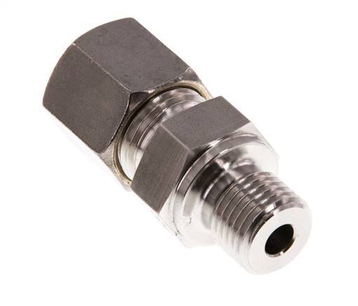 G 1/4'' Macho x 8S Racor de compresión recto de acero inoxidable 630 Bar DIN 2353