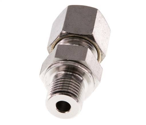 G 1/4'' Macho x 8S Racor de compresión recto de acero inoxidable 630 Bar DIN 2353