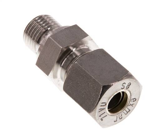 G 1/4'' Macho x 8S Racor de compresión recto de acero inoxidable 630 Bar DIN 2353