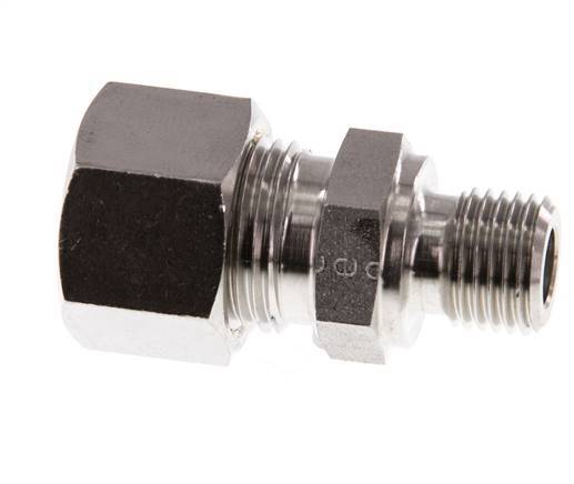 G 1/4'' Macho x 12L Racor de compresión recto de acero inoxidable 315 Bar DIN 2353