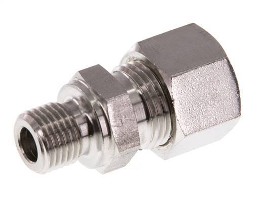 G 1/4'' Macho x 12L Racor de compresión recto de acero inoxidable 315 Bar DIN 2353