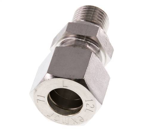 G 1/4'' Macho x 12L Racor de compresión recto de acero inoxidable 315 Bar DIN 2353