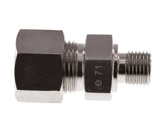 G 1/4'' Macho x 12S Racor de compresión recto de acero inoxidable 630 Bar DIN 2353