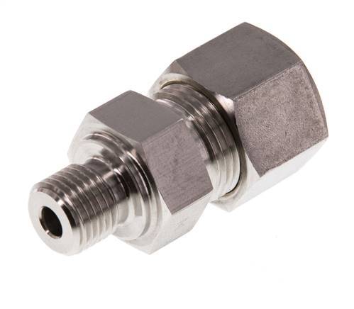 G 1/4'' Macho x 12S Racor de compresión recto de acero inoxidable 630 Bar DIN 2353