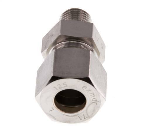 G 1/4'' Macho x 12S Racor de compresión recto de acero inoxidable 630 Bar DIN 2353