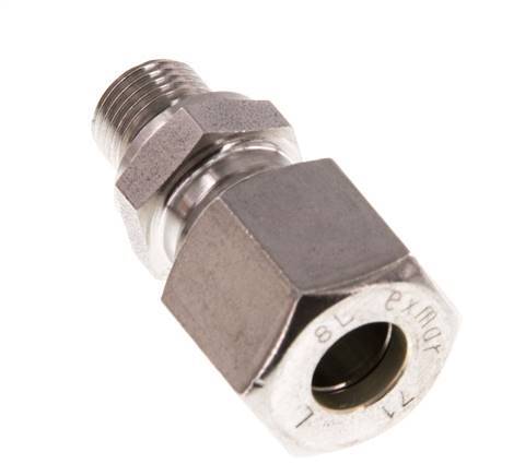 G 1/8'' Macho x 8L Racor de compresión recto de acero inoxidable 315 Bar DIN 2353