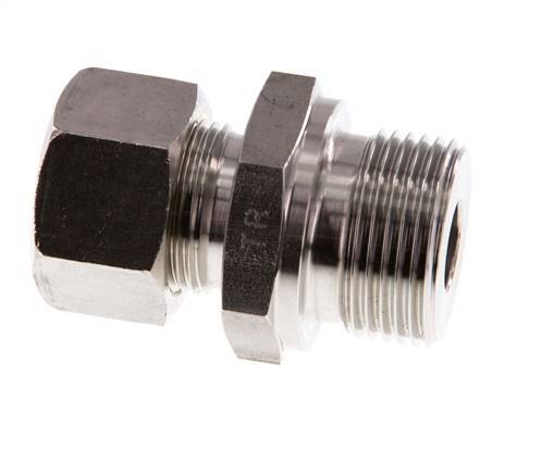 G 3/4'' Macho x 15L Racor de compresión recto de acero inoxidable 315 Bar DIN 2353