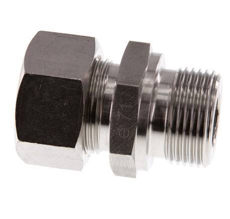 G 3/4'' Macho x 18L Racor de compresión recto de acero inoxidable 315 Bar DIN 2353