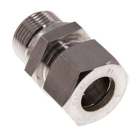 G 3/4'' Macho x 18L Racor de compresión recto de acero inoxidable 315 Bar DIN 2353