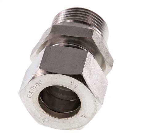 G 3/4'' Macho x 18L Racor de compresión recto de acero inoxidable 315 Bar DIN 2353