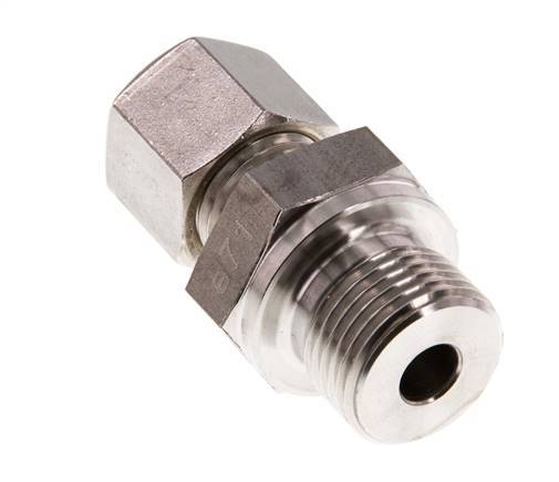 G 3/8'' Macho x 8L Racor de compresión recto de acero inoxidable 315 Bar DIN 2353