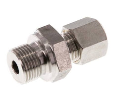 G 3/8'' Macho x 8L Racor de compresión recto de acero inoxidable 315 Bar DIN 2353