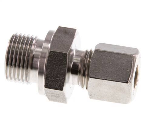 G 3/8'' Macho x 8L Racor de compresión recto de acero inoxidable 315 Bar DIN 2353