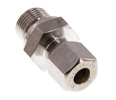 G 3/8'' Macho x 8L Racor de compresión recto de acero inoxidable 315 Bar DIN 2353