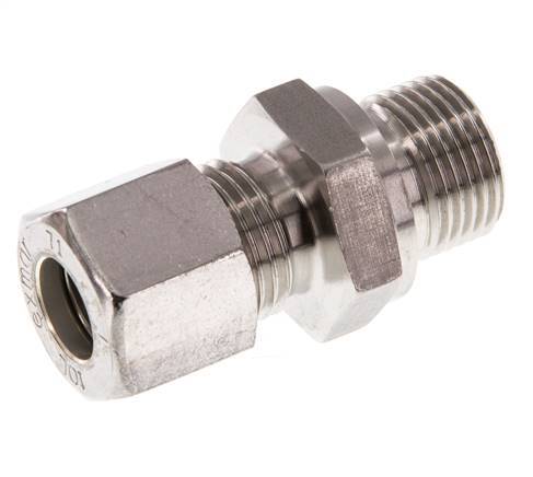 G 3/8'' Macho x 10L Racor de compresión recto de acero inoxidable 315 Bar DIN 2353