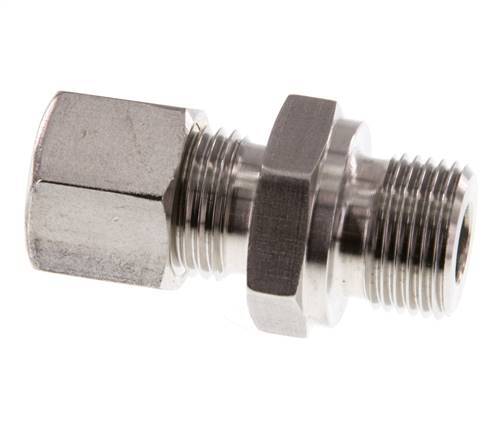 G 3/8'' Macho x 10L Racor de compresión recto de acero inoxidable 315 Bar DIN 2353