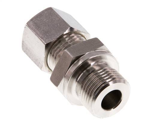 G 3/8'' Macho x 10L Racor de compresión recto de acero inoxidable 315 Bar DIN 2353