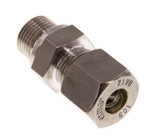 G 3/8'' Macho x 10S Racor de compresión recto de acero inoxidable 630 Bar DIN 2353