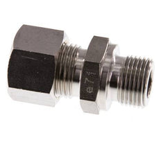 G 3/8'' Macho x 12L Racor de compresión recto de acero inoxidable 315 Bar DIN 2353