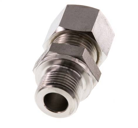 G 3/8'' Macho x 12L Racor de compresión recto de acero inoxidable 315 Bar DIN 2353