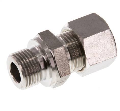 G 3/8'' Macho x 12L Racor de compresión recto de acero inoxidable 315 Bar DIN 2353
