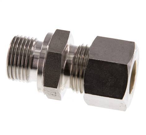 G 3/8'' Macho x 12L Racor de compresión recto de acero inoxidable 315 Bar DIN 2353