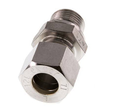 G 3/8'' Macho x 12L Racor de compresión recto de acero inoxidable 315 Bar DIN 2353