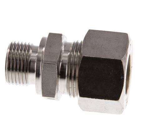 G 3/8'' Macho x 15L Racor de compresión recto de acero inoxidable 315 Bar DIN 2353
