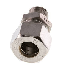 G 3/8'' Macho x 15L Racor de compresión recto de acero inoxidable 315 Bar DIN 2353