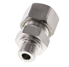 G 3/8'' Macho x 16S Racor recto de acero inoxidable 400 Bar DIN 2353
