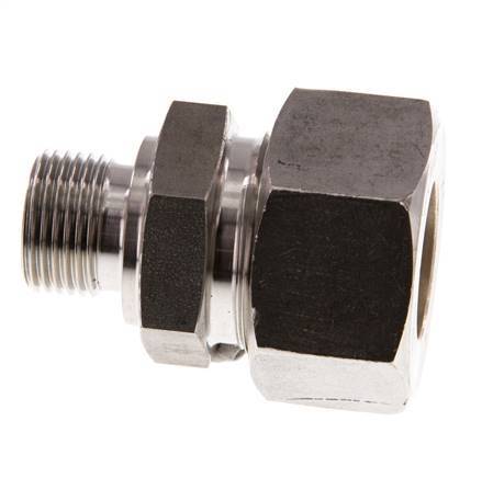G 3/8'' Macho x 18L Racor de compresión recto de acero inoxidable 315 Bar DIN 2353