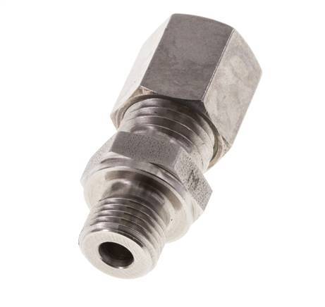 M10x1 Macho x 6L Racor de compresión recto de acero inoxidable 315 Bar DIN 2353