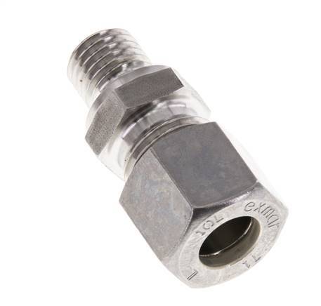 M12x1,5 Macho x 10L Racor de compresión recto de acero inoxidable 315 Bar DIN 2353