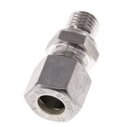 M12x1,5 Macho x 10L Racor de compresión recto de acero inoxidable 315 Bar DIN 2353